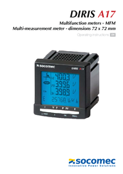 socomec DIRIS A17 Operating Instructions Manual