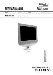Sony WEGA KLV-20SR3 Service Manual