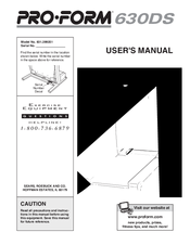 Pro-Form 630DS 831.299251 User Manual