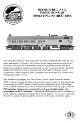 MTHTrains PREMIER DC-3 Operating Instructions Manual