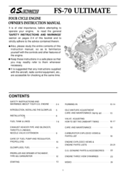 O.s. Engine FS-70 Ultimate Owner's Instruction Manual