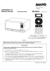 Sanyo EM-X680S Service Manual