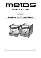 Metos DT2 Installation And Operation Manual