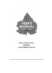 Planex BLW-03FA User Manual