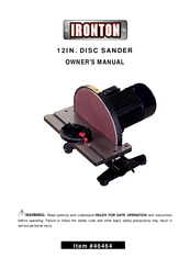Ironton 46464 Owner's Manual