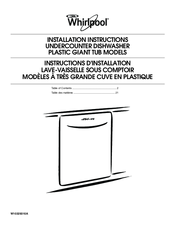 Whirlpool W10329310A Installation Instructions Manual