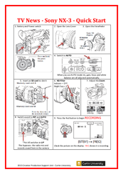 Sony NXCAM NX-3 Quick Start Manual