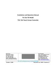 Sea Tel TSC-10A Installation And Operation Manual