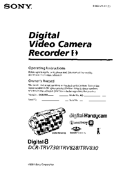 Sony DCR-TRV73O Operating Instructions Manual