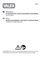 Valex MMiscel Instruction Manual And Safety Instructions