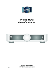 BMC Phono MCCI Owner's Manual