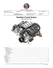 Factory Five Racing 15471 Installation Instructions Manual