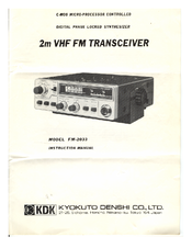 KDK FM-2033 Instruction Manual