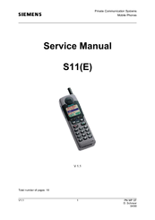 Siemens S11 Service Manual