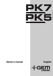 GEM PK7 Owner's Manual
