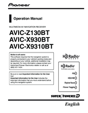 Pioneer AVIC-X930BT Operation Manual