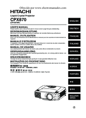 Hitachi CP-X870 User Manual