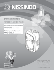 Nissindo WS-315 Operating Instructions Manual