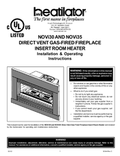 Heatilator NOVi30 Installation & Operating Instruction