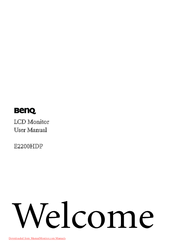 BenQ E2200HDP User Manual