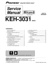Pioneer KEH-3031 XM/EE Service Manual