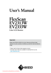 Eizo FlexScan EV2313W User Manual
