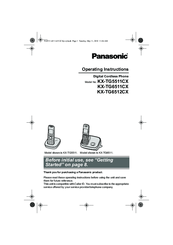 Panasonic KX-TG5511CX Operating Instructions Manual
