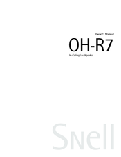 Snell OH-R7 Owner's Manual