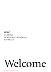 BenQ G2400WAD User Manual