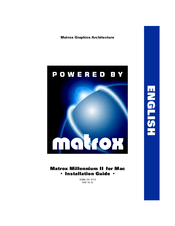 Matrox Millenium II for Mac Installation Manual