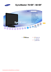 Samsung SyncMaster 761BF User Manual