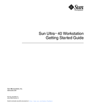 Sun Microsystems Ultra 40 Getting Started Manual