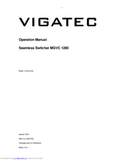 Vigatec MGVC 1280 Operation Manual
