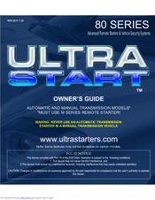 Ultra Start 80 SERIES Owner's Manual