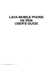 Lava iris 352e User Manual