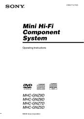 Sony MHC-GNZ9D Operating Instructions Manual