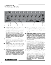 Audio Control Architect 1161 Installer's Manual