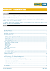 Memory-map Adventurer 3000 User Manual
