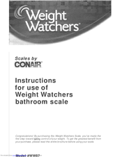 CONAIR WW28 Weight Watchers Body Fat Scale 