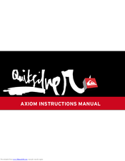 Quicksilver AXIOM Instruction Manual