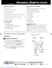 Simplex 3000 Series Assembly Instructions