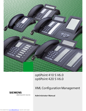 Siemens optiPoint 420 S Administrator's Manual