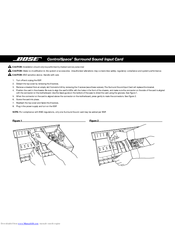 Bose ControlSpace Instructions For Use And Installation
