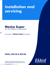 Ideal Boilers Mexico Super CF495 Installation And Servicing Manual
