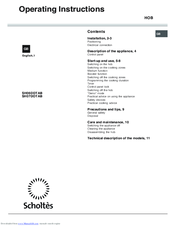 Scholtes SH06DDTAB Operating Instructions Manual