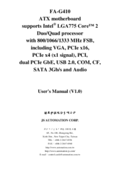JS Automation Corp FA-G410 User Manual
