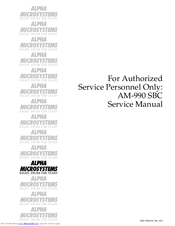 Alpha Microsystems AM-990 Service Manual