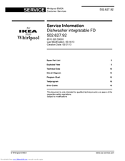 Whirlpool FD 502.627.92 Service Information