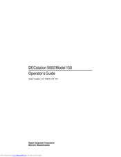 DECstation 5000 150 Operator's Manual