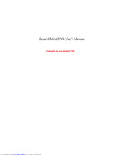 Federal FE8M-DH User Manual